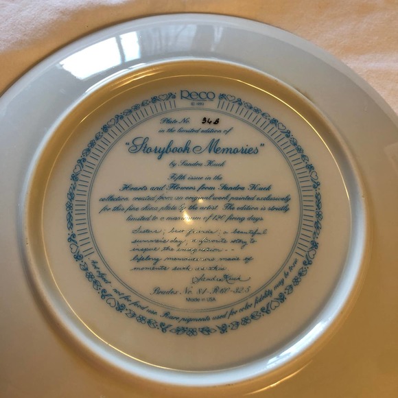 Storybook Memories By Sandra Kuck #36B 5th Issue in Hearts & Flowers 1992 Reco - Picture 2 of 3